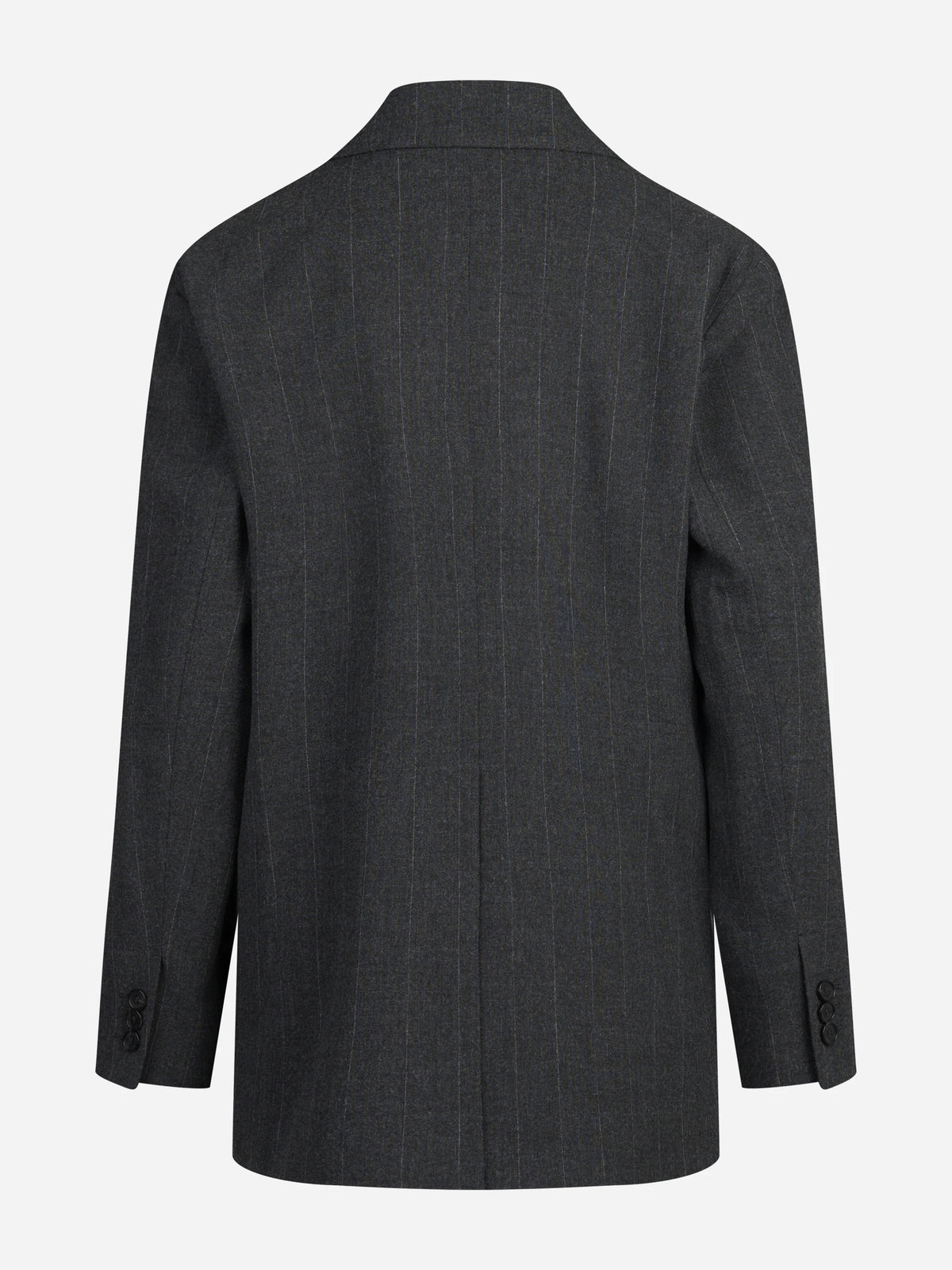 Blazer monopetto gessato grigio - vista posteriore