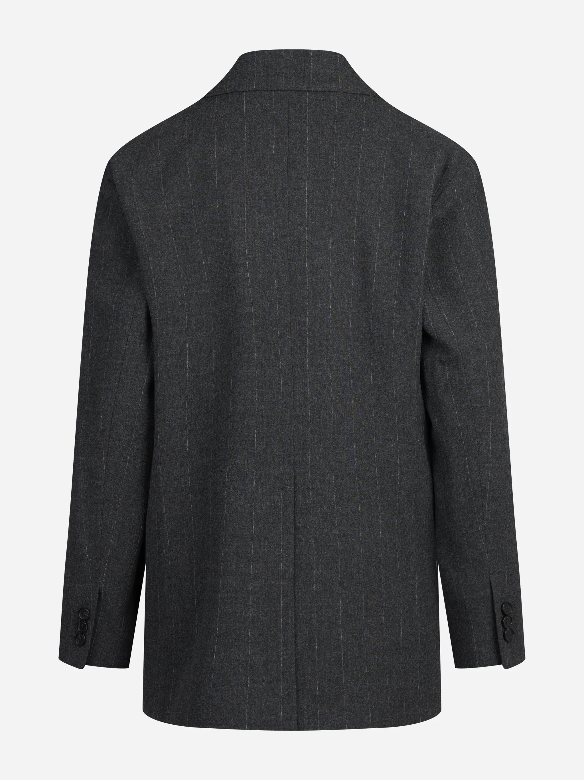 Blazer monopetto gessato grigio - vista posteriore