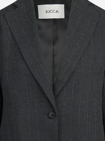 Blazer monopetto gessato grigio - dettaglio del prodotto