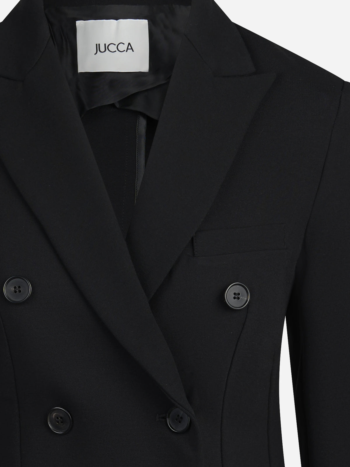 Blazer doppiopetto stretch nero - dettaglio del prodotto