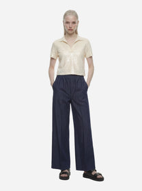 Polo manica corta con paillettes