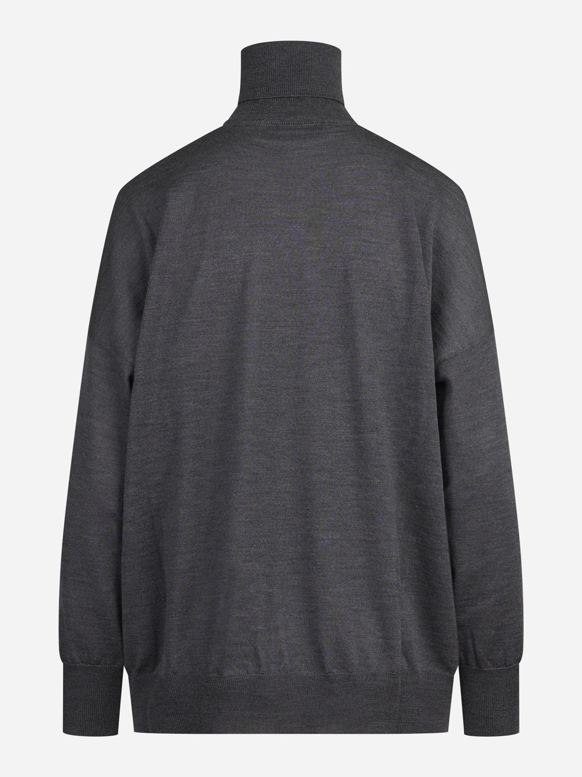 Maglia dolcevita oversize grigia - vista posteriore