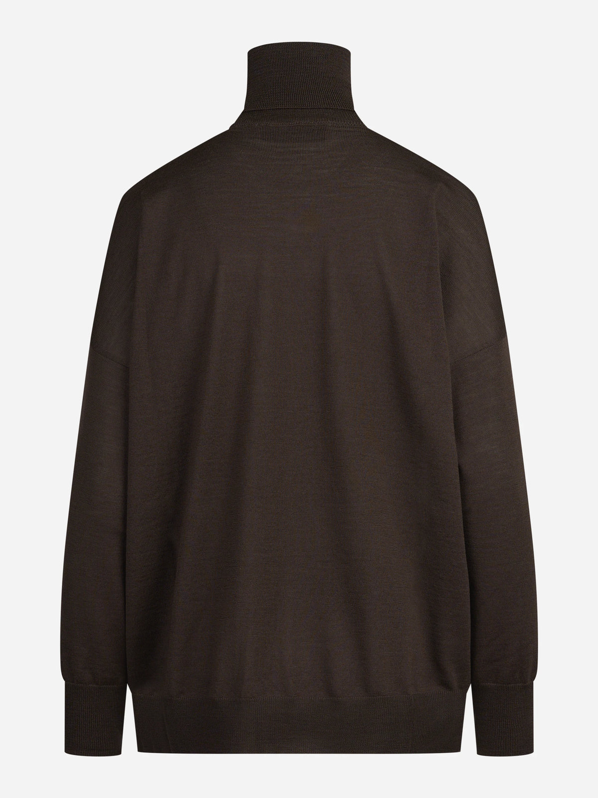 Maglia dolcevita oversize marrone - vista posteriore