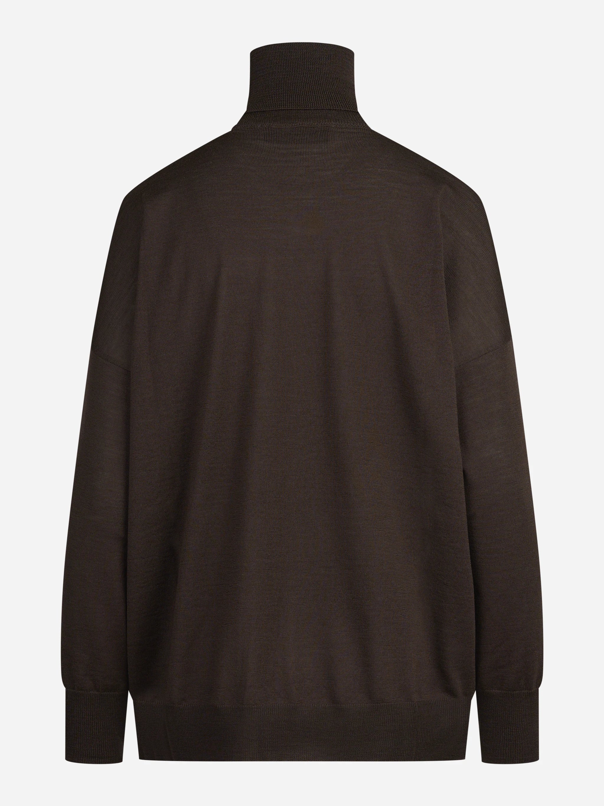 Maglia dolcevita oversize marrone - vista posteriore