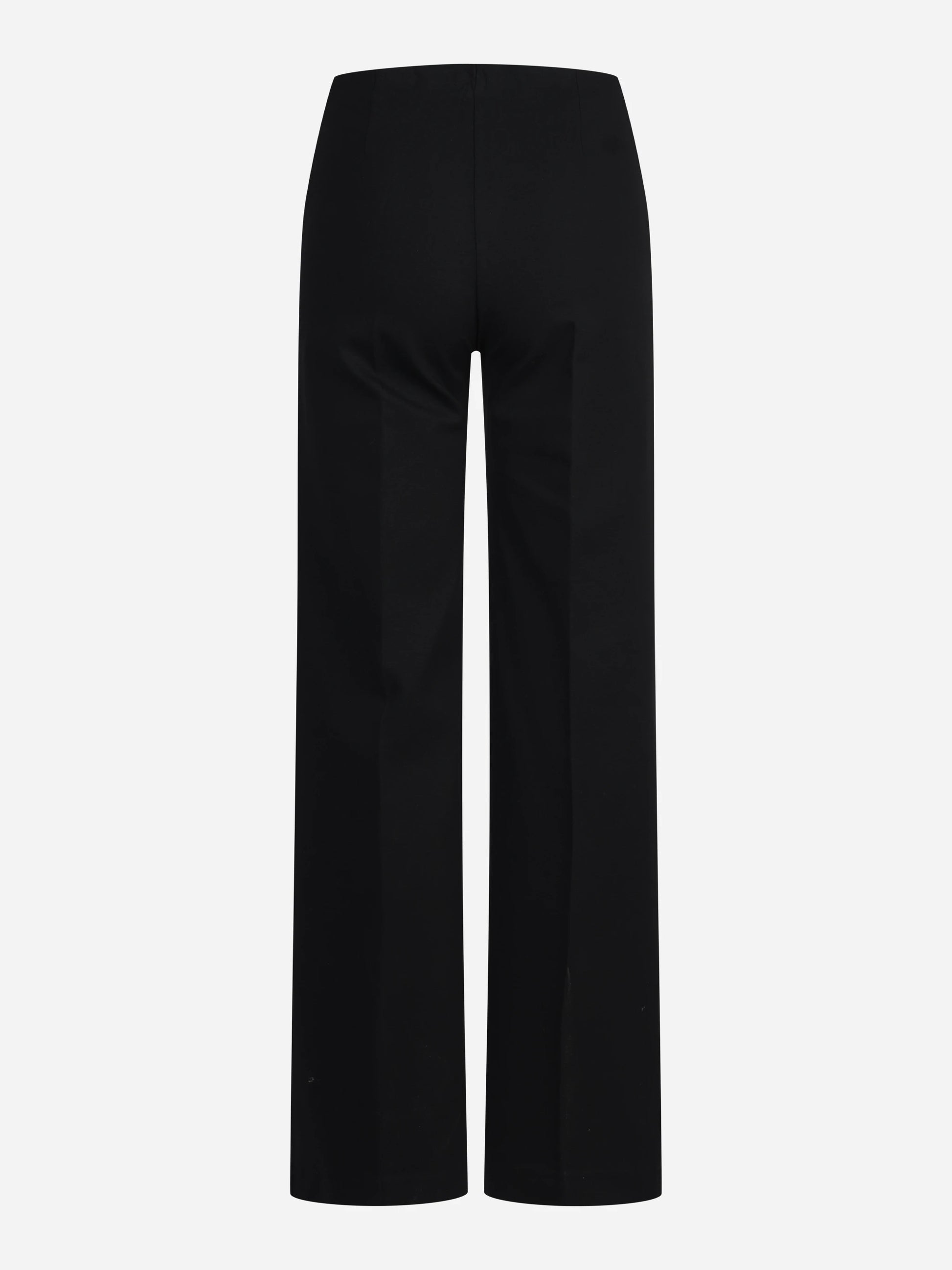 Pantaloni wide leg in viscosa neri - vista posteriore