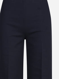 Pantaloni wide leg in viscosa blu notte - dettaglio prodotto