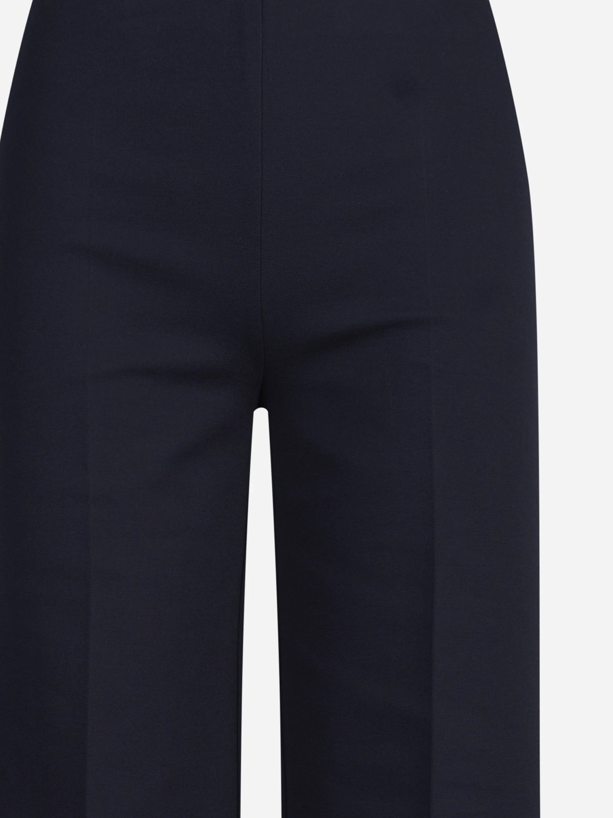 Pantaloni wide leg in viscosa blu notte - dettaglio prodotto