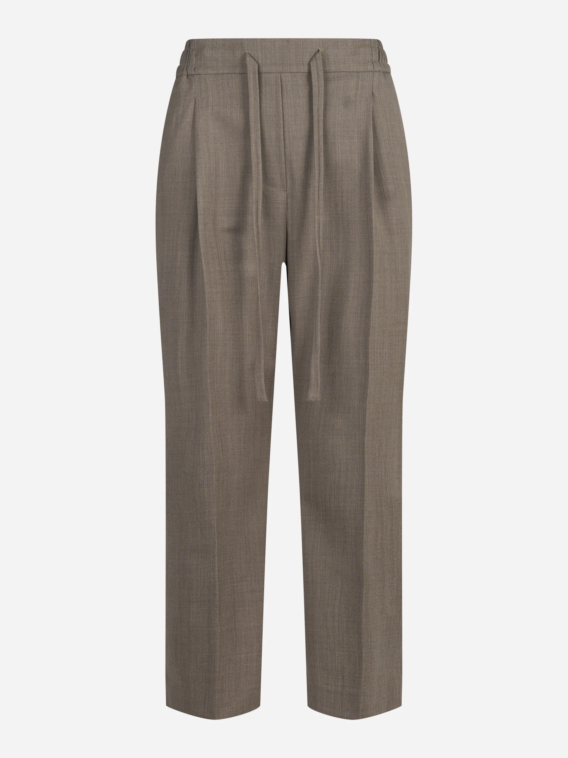 Pantaloni con coulisse marroni - vista frontale