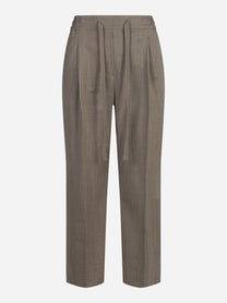 Pantaloni con coulisse marroni - vista frontale