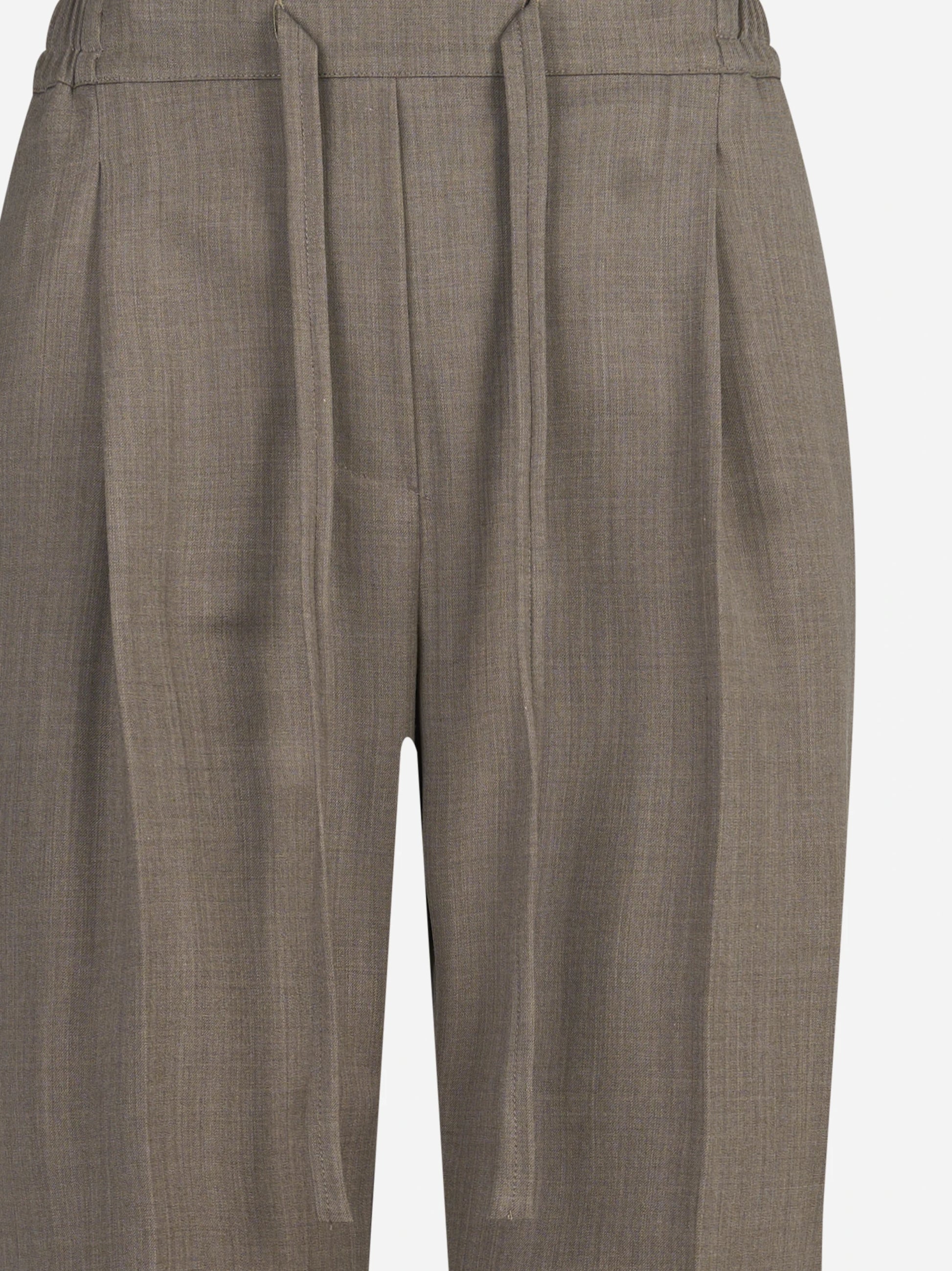 Pantaloni con coulisse marroni - dettaglio prodotto