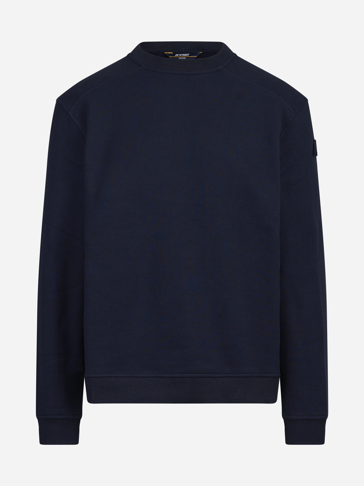 Felpa girocollo in cotone blu - vista frontale