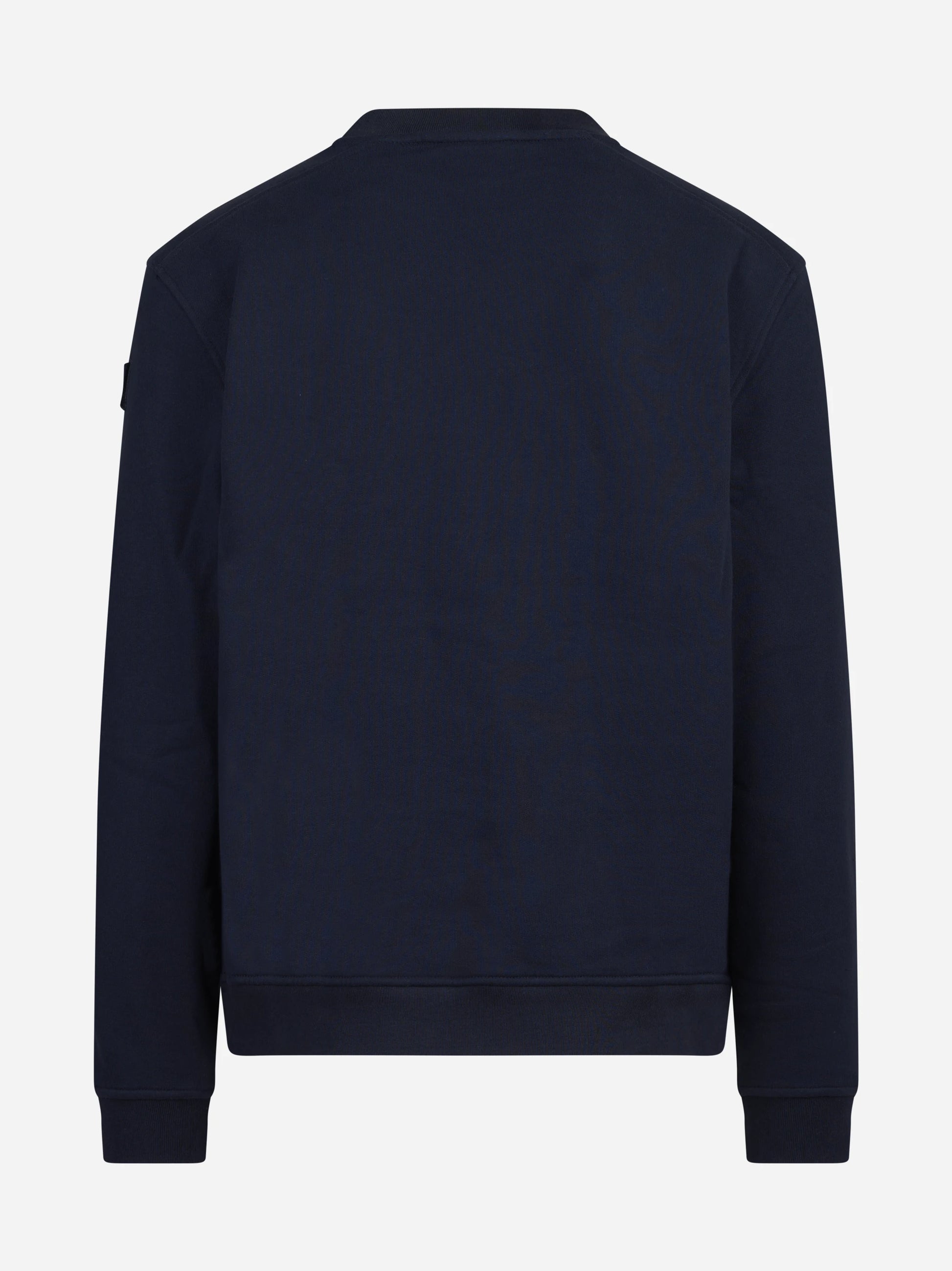 Felpa girocollo in cotone blu - vista posteriore