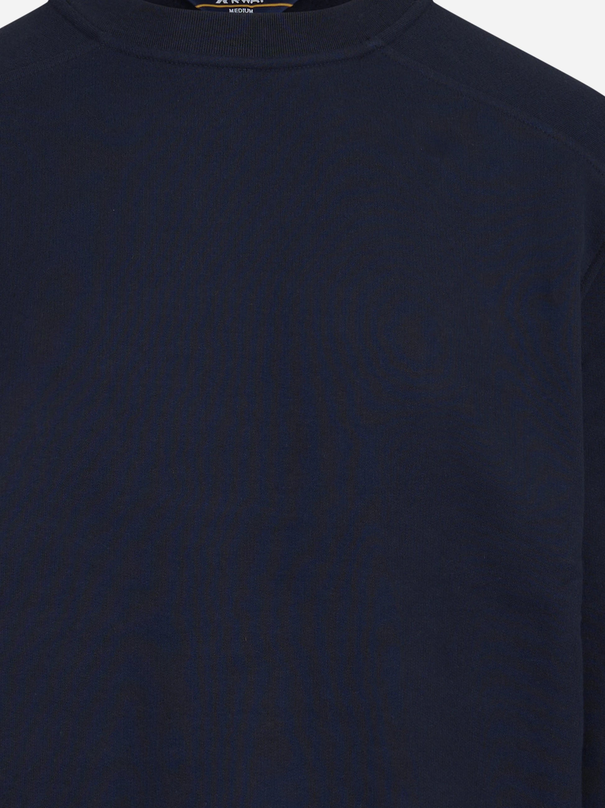 Felpa girocollo in cotone blu - dettaglio prodotto
