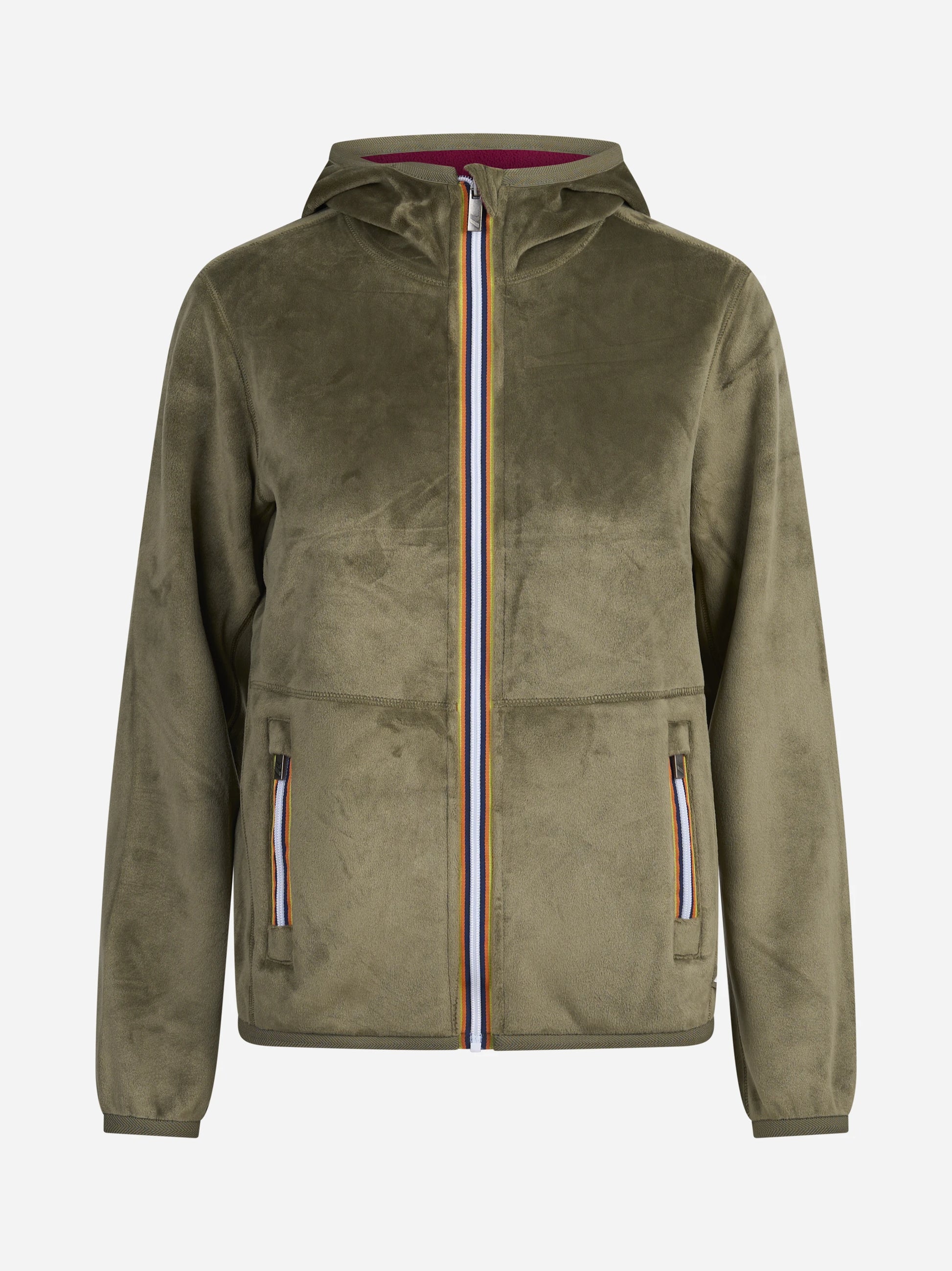 Felpa reversibile Lily Velour Polar verde - vista frontale