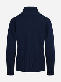 Lupetto in puro cashmere blu - vista posteriore