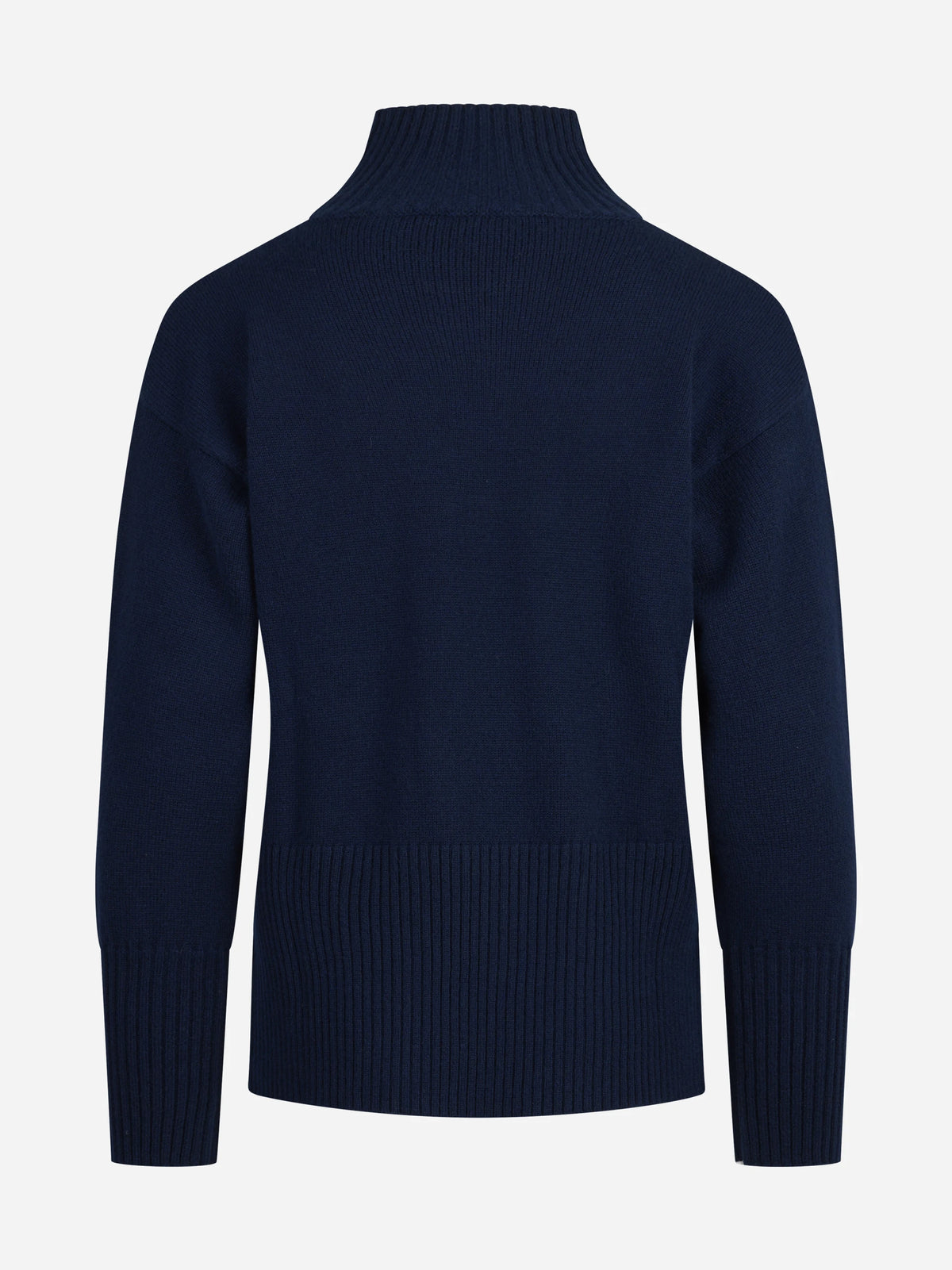 Lupetto in puro cashmere blu - vista posteriore