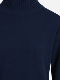 Lupetto in puro cashmere blu - dettaglio del prodotto