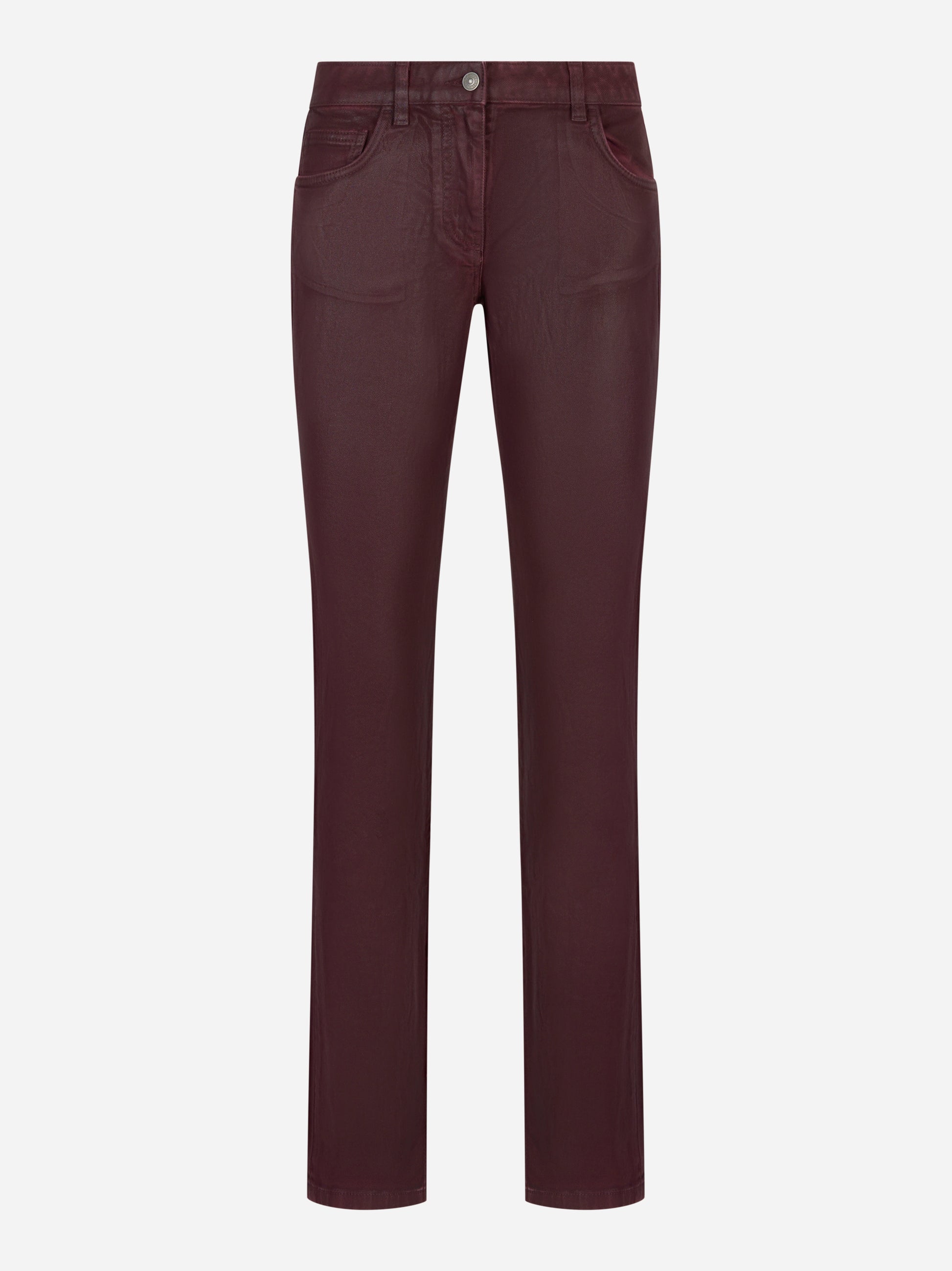 Jeans laminato color bordeaux Laneus - vista frontale