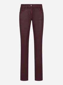 Jeans laminato color bordeaux Laneus - vista frontale