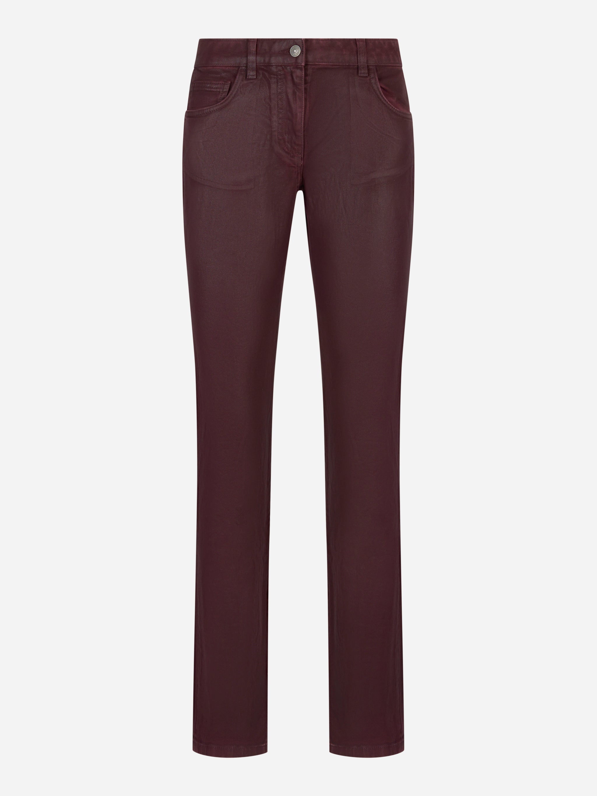 Jeans laminato color bordeaux Laneus - vista frontale