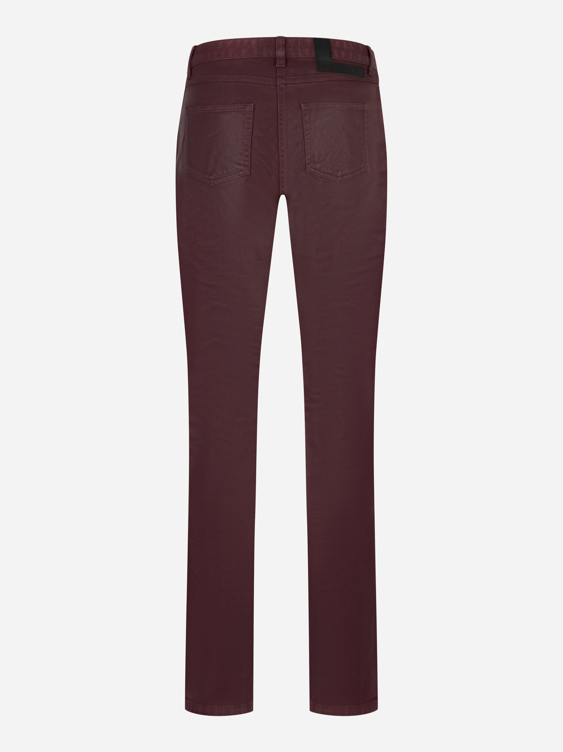 Jeans laminato color bordeaux Laneus - vista posteriore