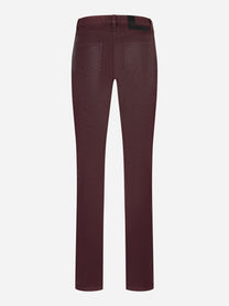 Jeans laminato color bordeaux Laneus - vista posteriore