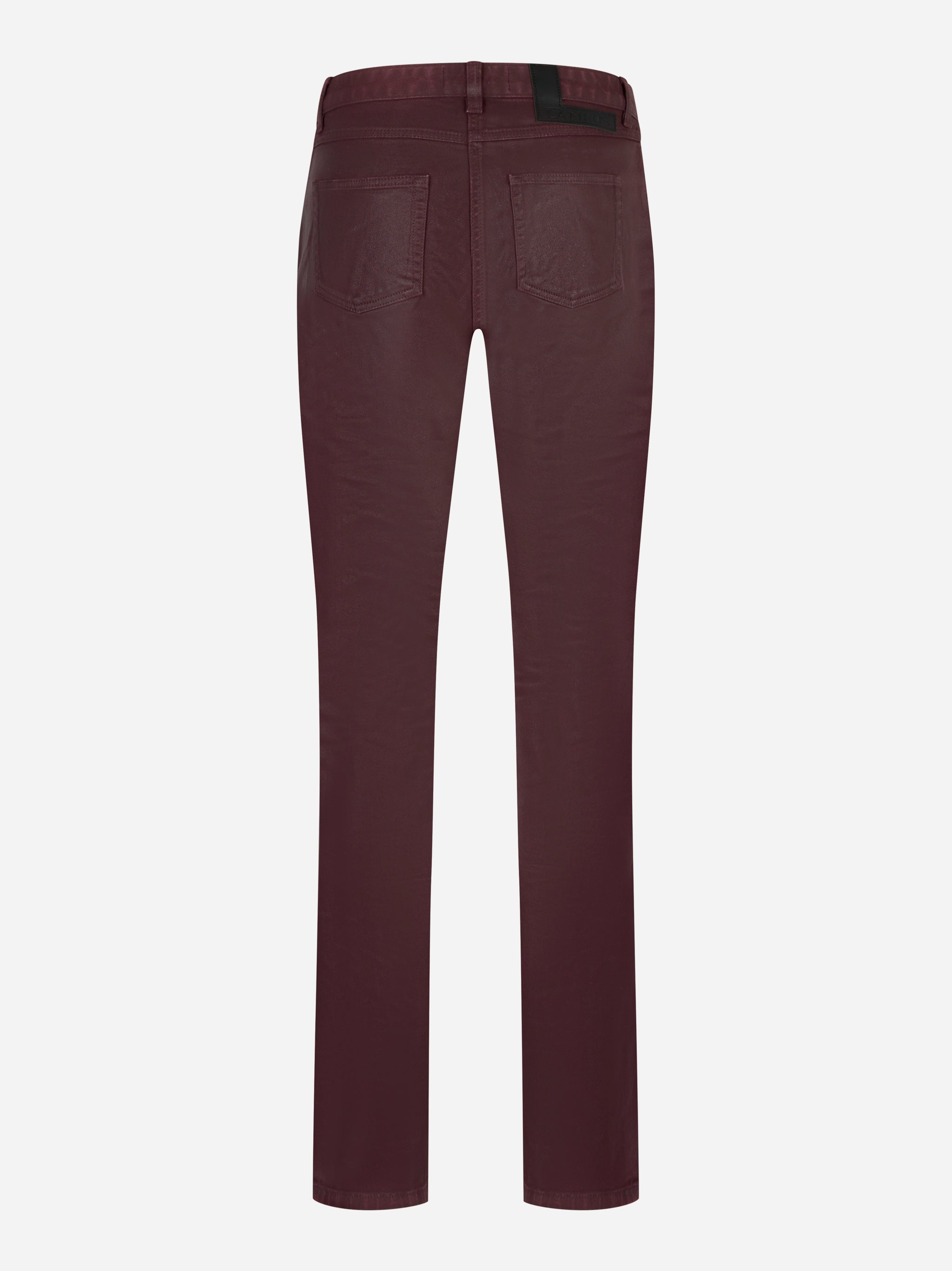 Jeans laminato color bordeaux Laneus - vista posteriore