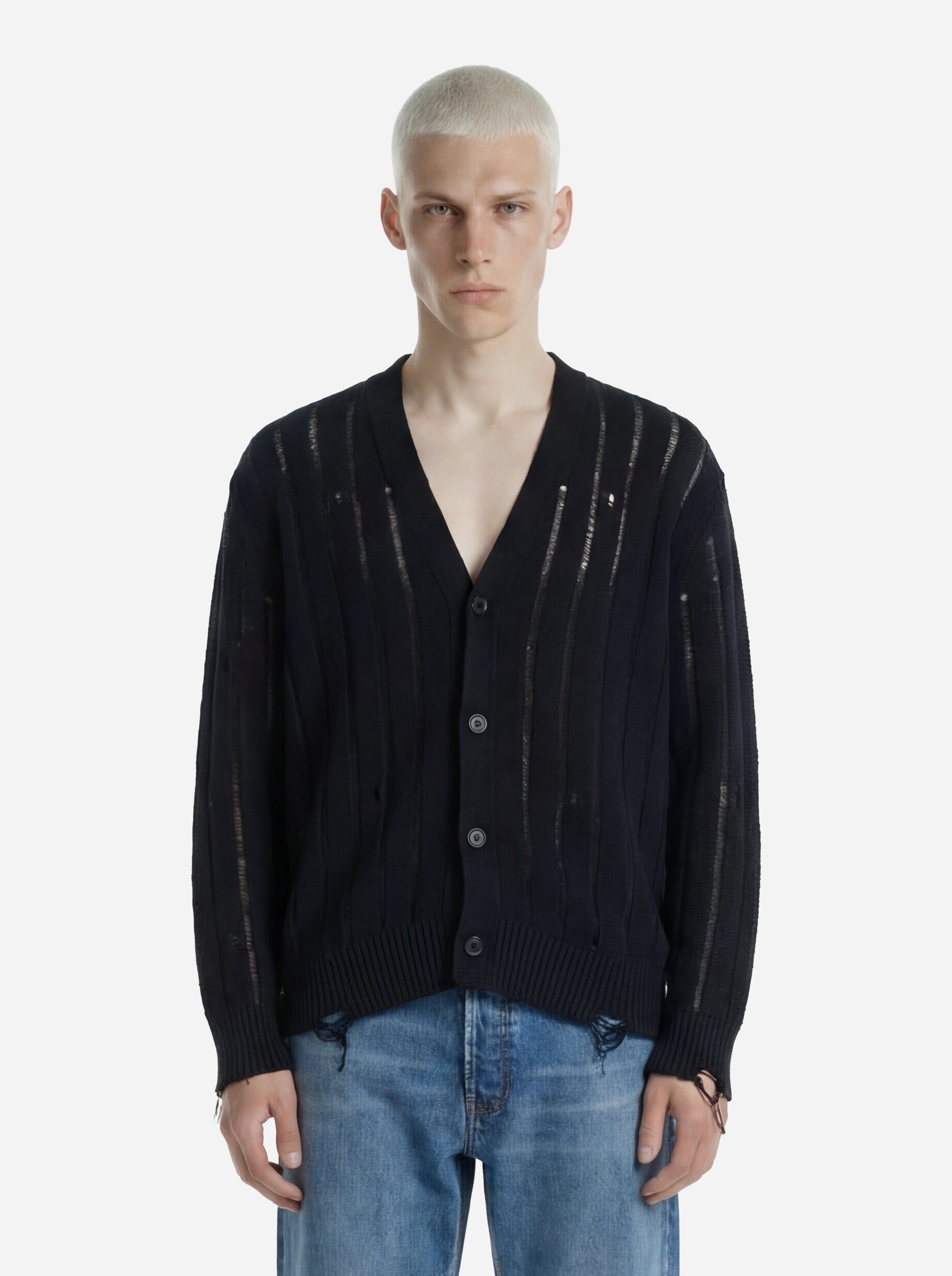 Cardigan in cotone nero