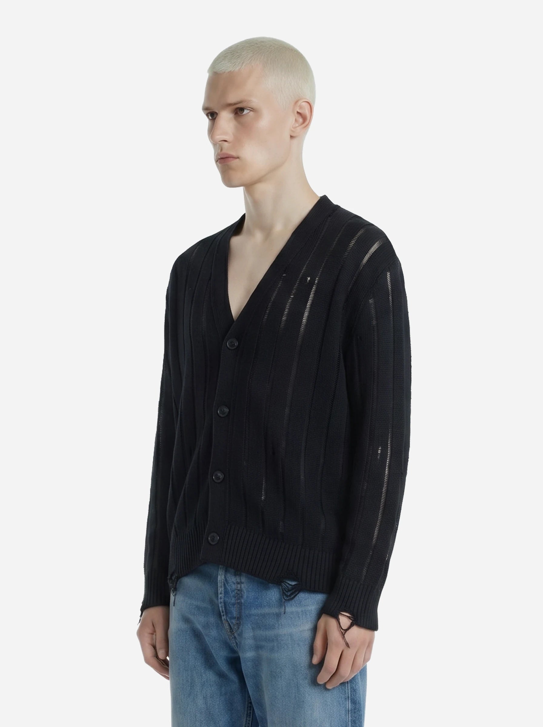 Cardigan in cotone nero