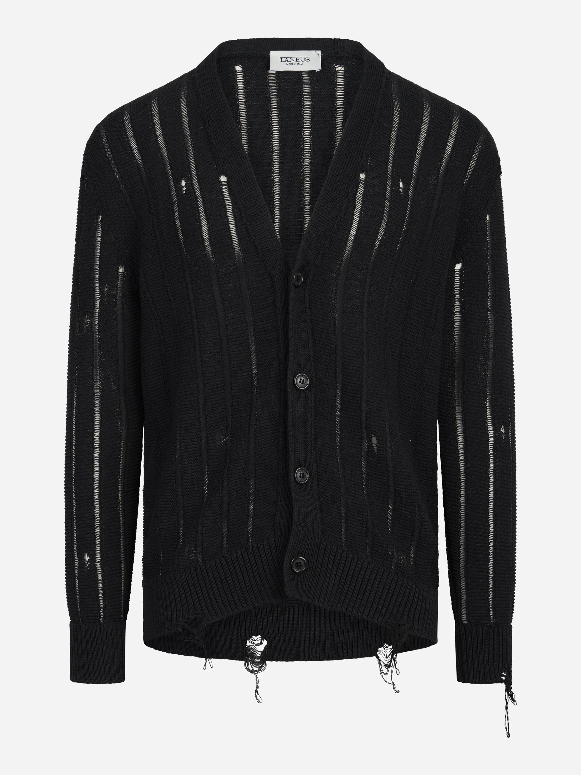 Cardigan in cotone nero