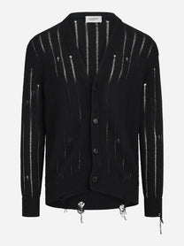 Cardigan in cotone nero