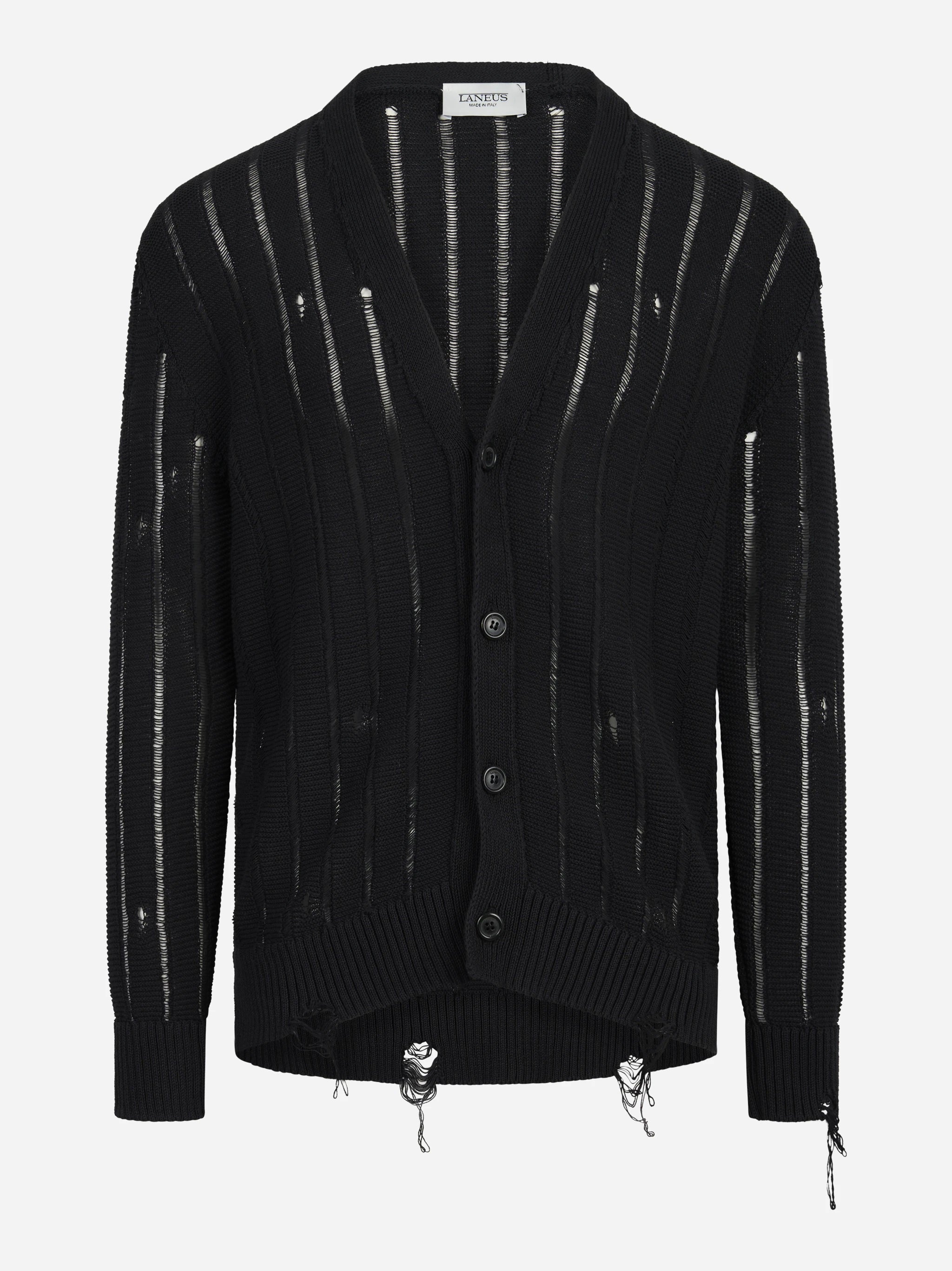 Cardigan in cotone nero