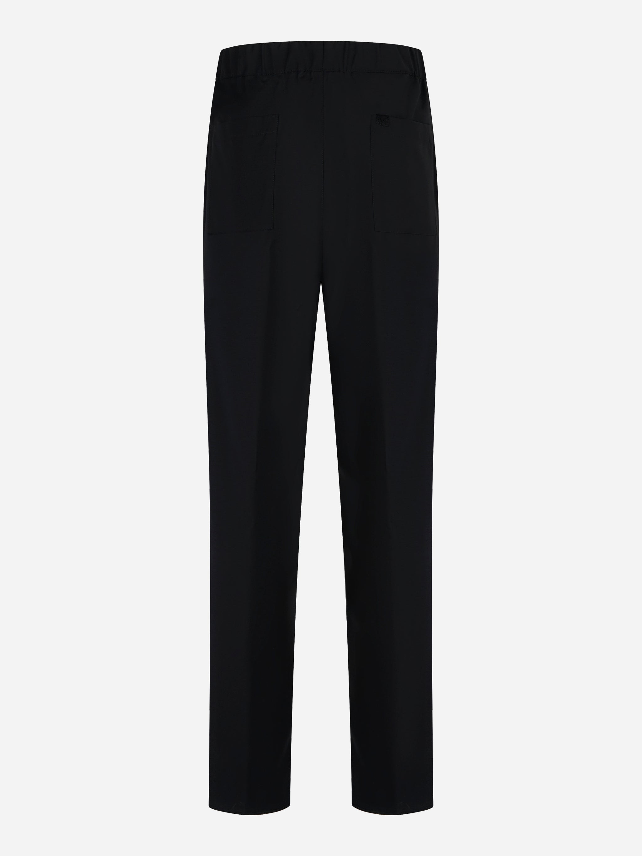 Pantalone Laneus loose fit in fresco lana nero retro
