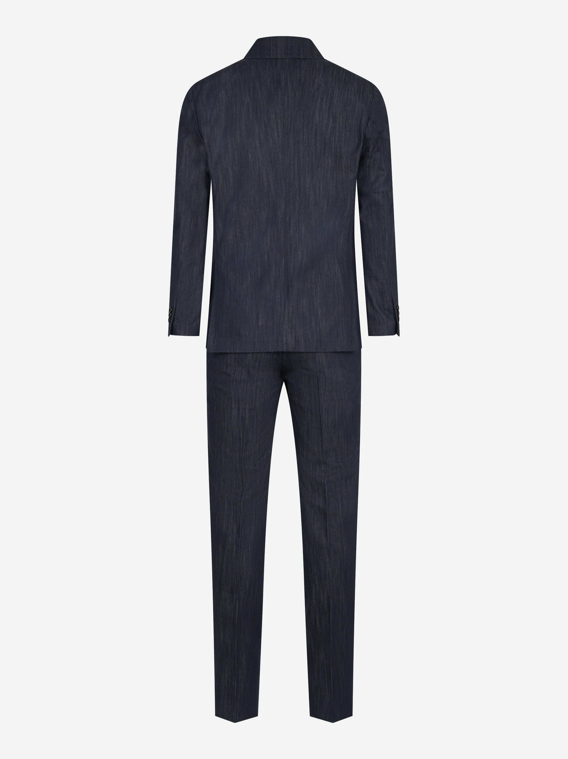 Abito monopetto in denim light blu