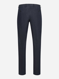 Abito monopetto in denim light blu