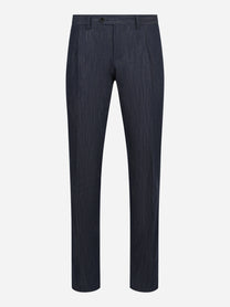 Abito monopetto in denim light blu