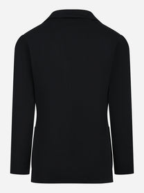 Giacca maglia nera in cotone