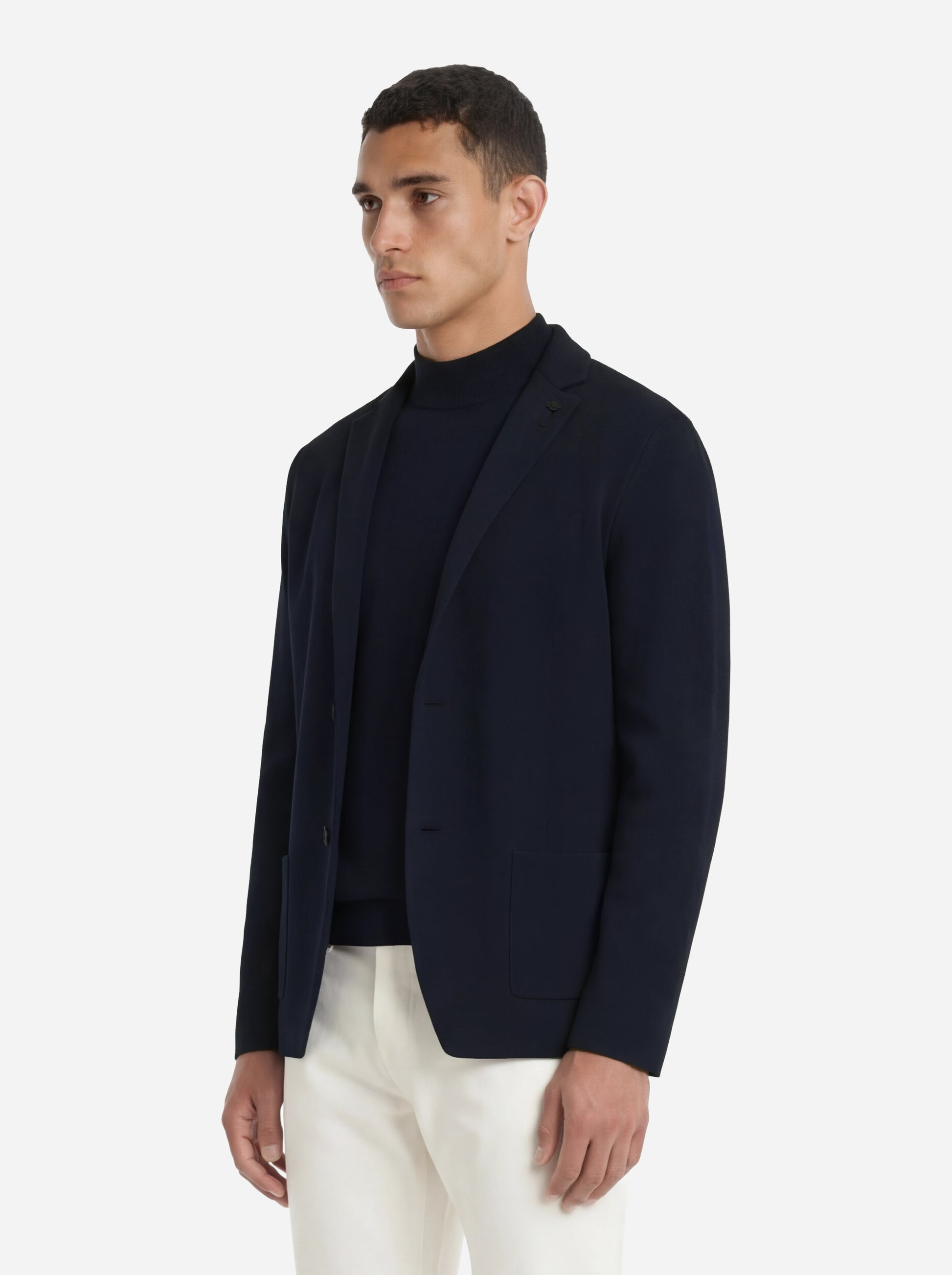Giacca maglia in cotone blu