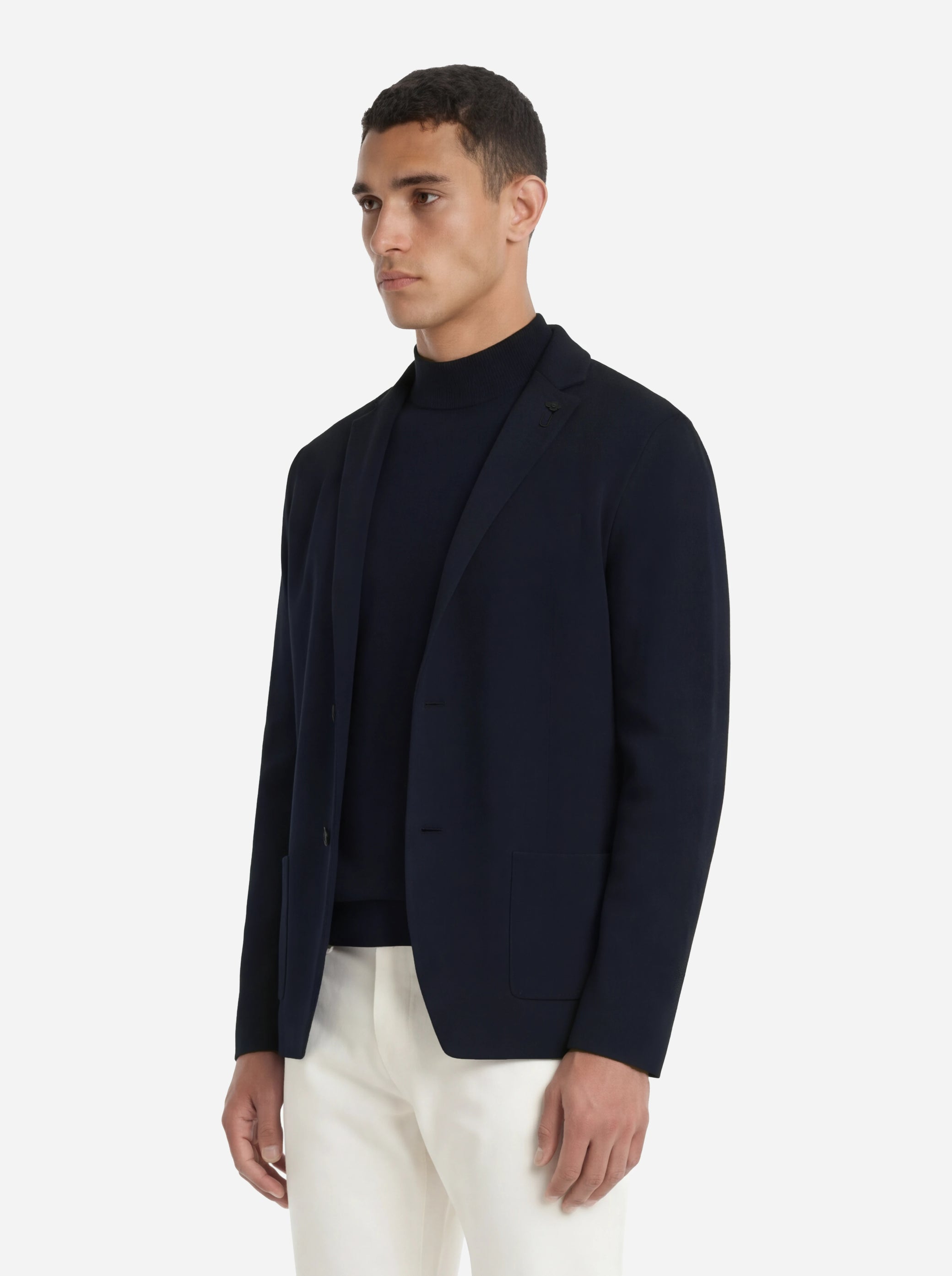 Giacca maglia in cotone blu