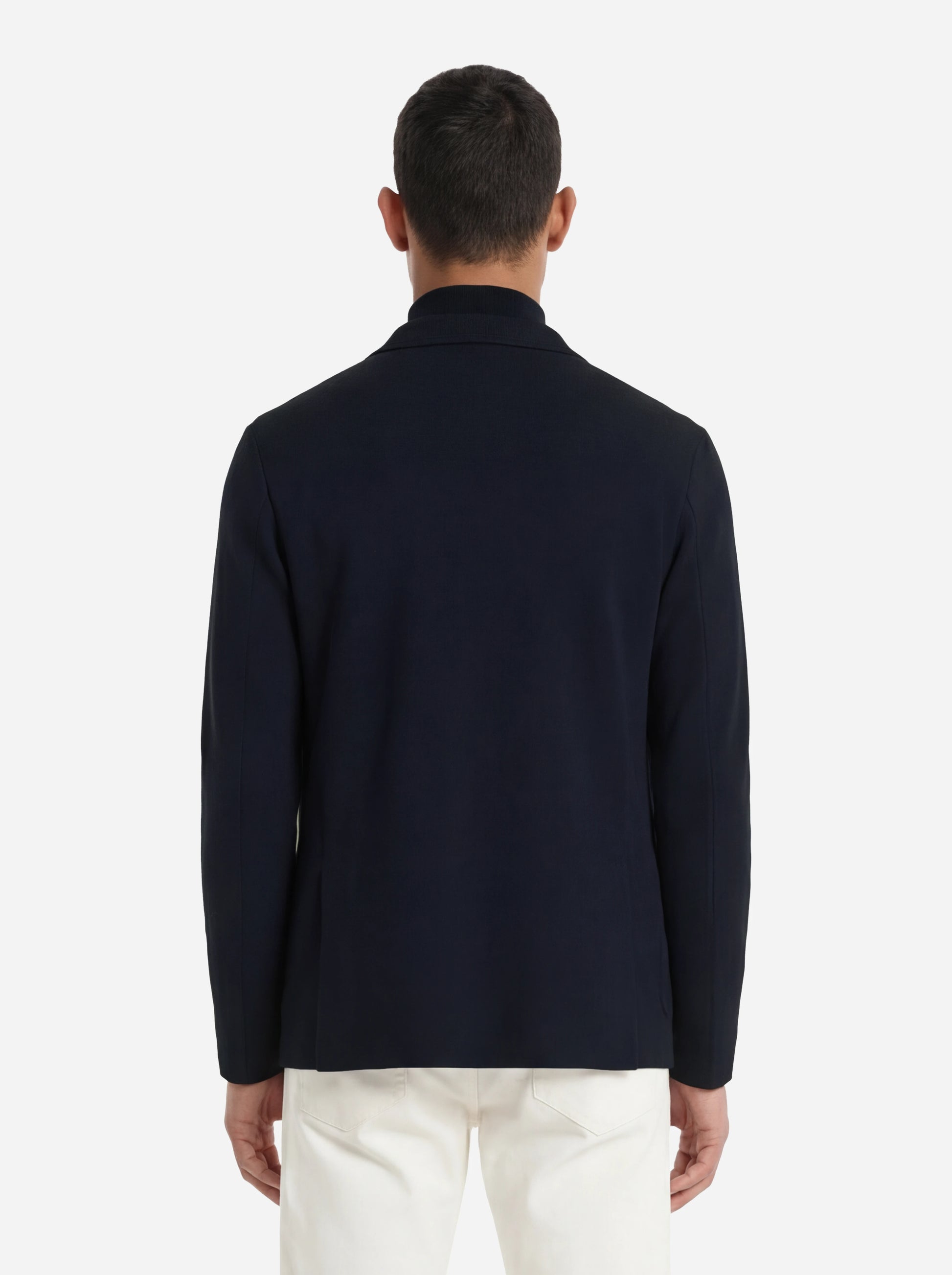 Giacca maglia in cotone blu
