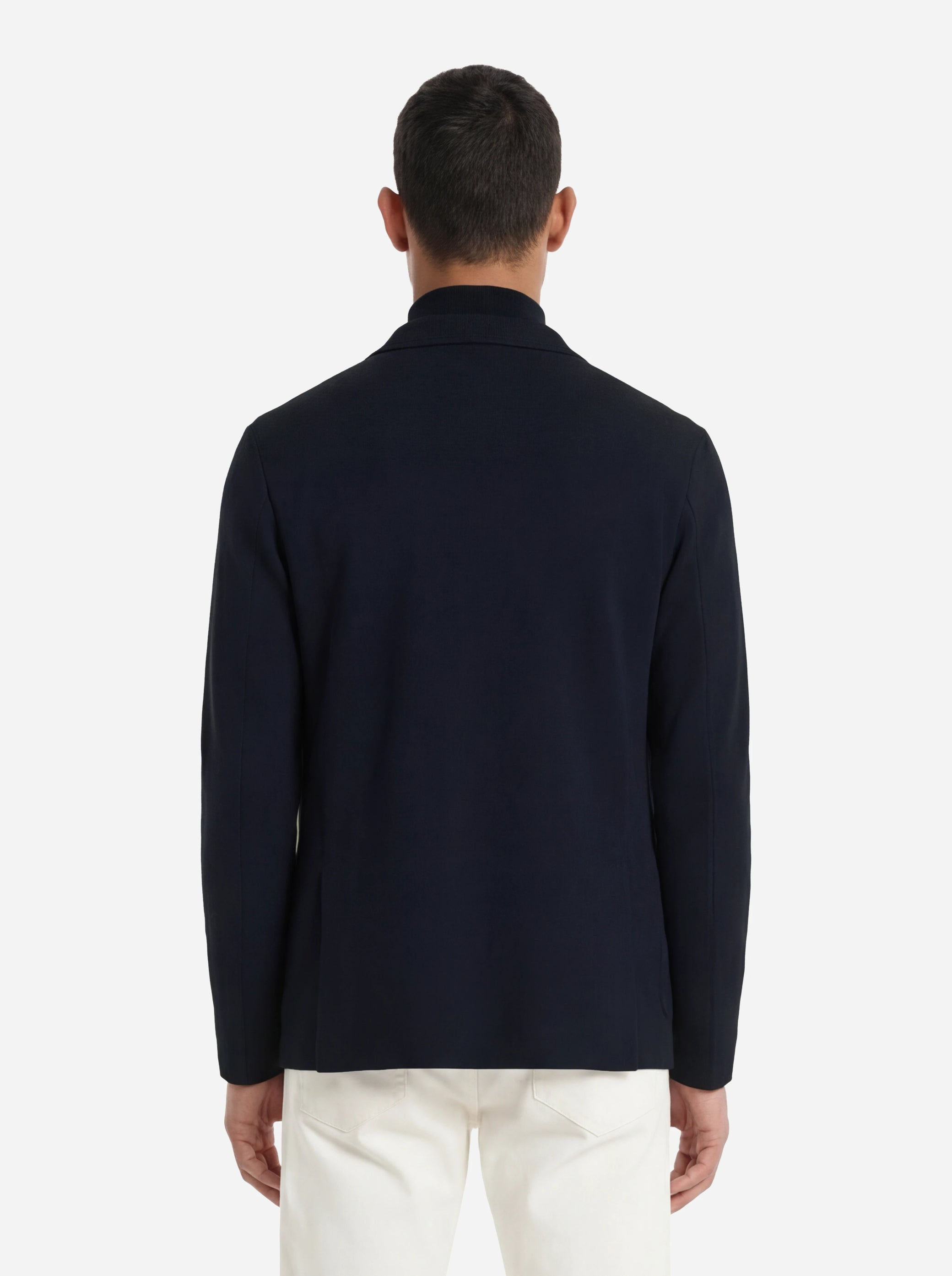 Giacca maglia in cotone blu
