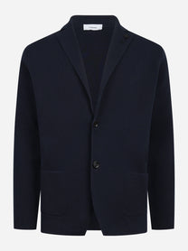 Giacca maglia in cotone blu