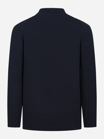 Giacca maglia in cotone blu