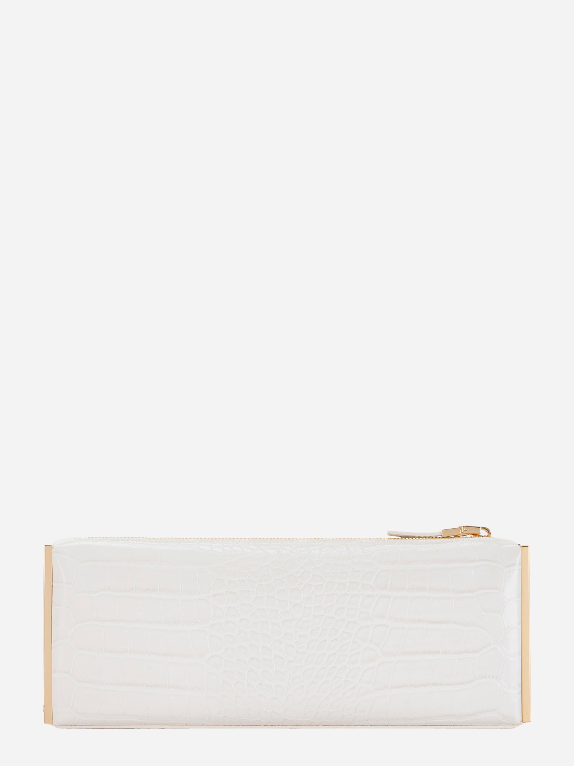 Baguette bianca effetto cocco con zip Elisabetta Franchi – lato posteriore