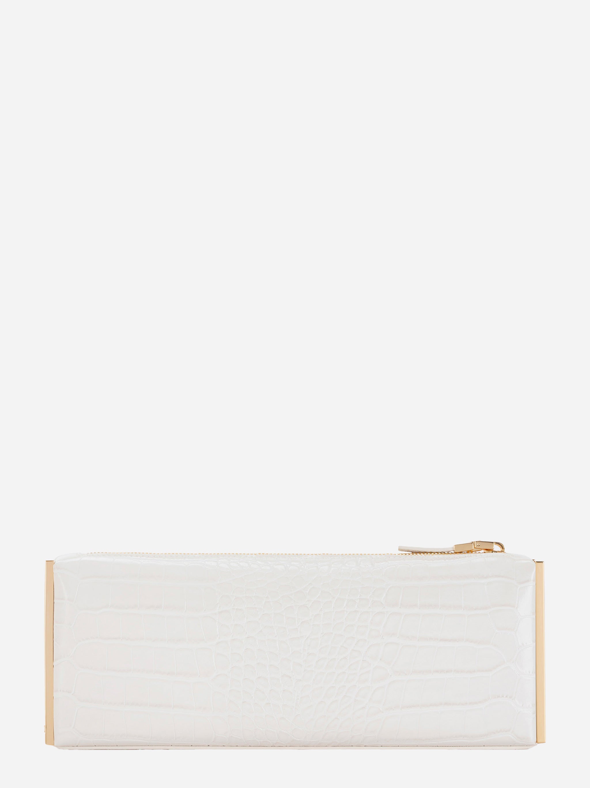 Baguette bianca effetto cocco con zip Elisabetta Franchi – lato posteriore
