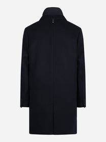 Cappotto 3-in-1 Skai in lana vergine blu - vista posteriore