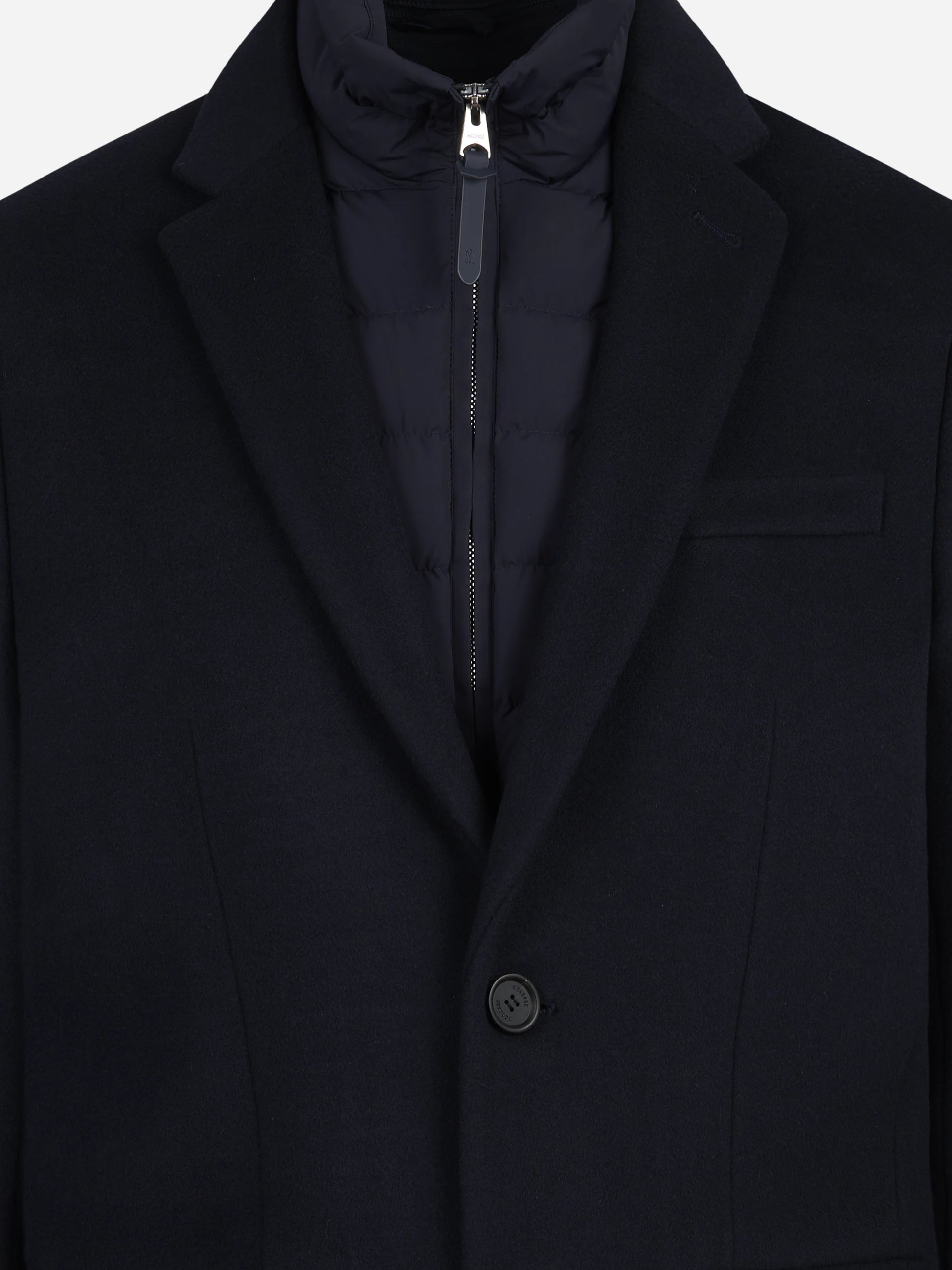 Cappotto 3-in-1 Skai in lana vergine blu - dettaglio prodotto