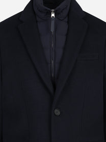 Cappotto 3-in-1 Skai in lana vergine blu - dettaglio prodotto
