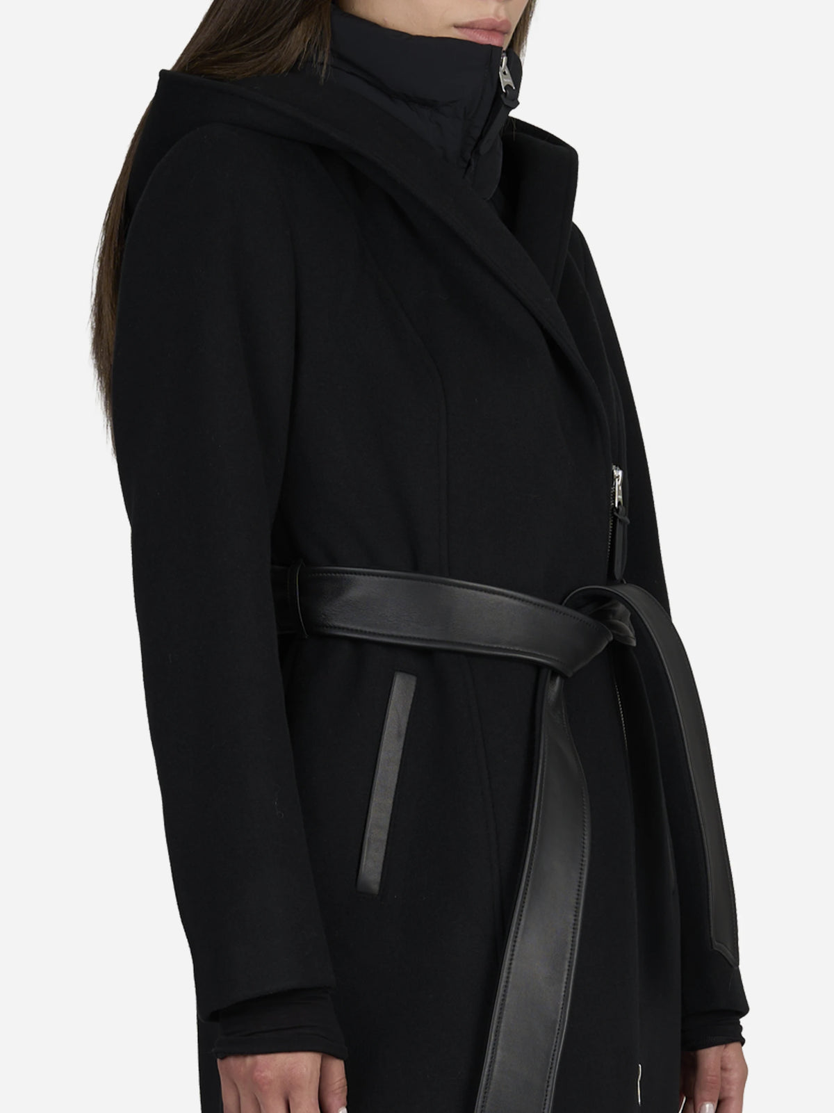 Cappotto 2-in-1 Shia-SLB nero - dettaglio indossato