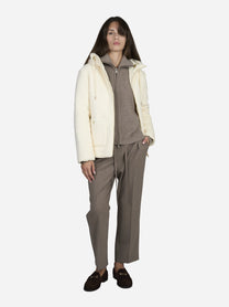 Giacca reversibile Singa beige - indossato, look completo